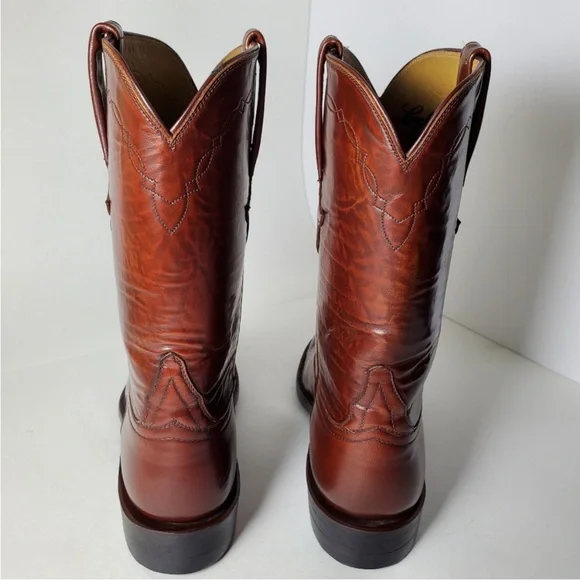 Lucchese Classics Men's Western Roper Boots Color Brown Size 7 B Handmade - Picture 9 of 15